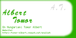 albert tomor business card